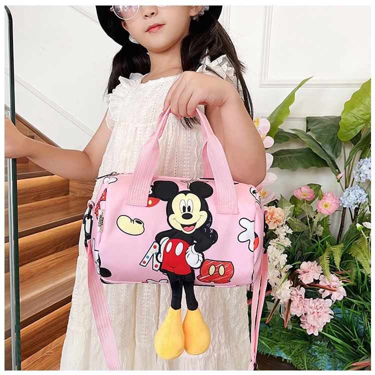 In 2024, the best-selling children's bags will feature cute Mickey Mouse-patterned bowling bags for girls, casual hand-held shoulder bags, and a unique style undefined