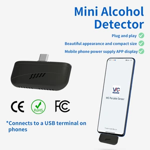 Android mini portativ alkoqolölçən, gecə alkoqolunu ölçmək üçün, FCC ID.