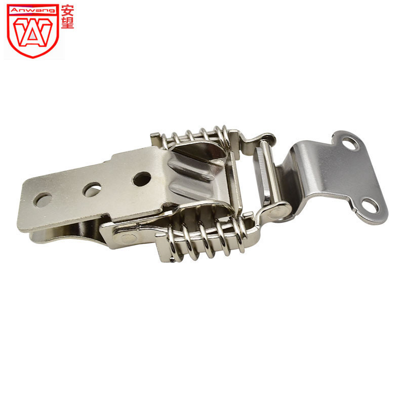 AW / Anwang níquel de doble resorte hebilla caja de herramientas hebilla boca plana hebilla caja de madera hebilla 070A6