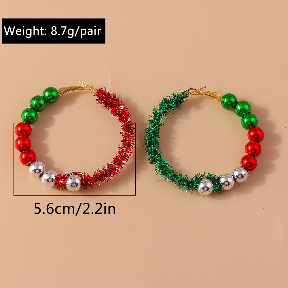 13g Weight Alloy Ear Needle Material Earrings Classification 1 Pair Quantity Holiday, Festival Occasion Plastic Material Christmas Festival Christmas Tree, Santa Claus Pattern Women's Gender Cute, Classic Style Style 1 Pair Christmas Cute Classic Style Christmas Tree Santa Claus Plastic Earrings 4