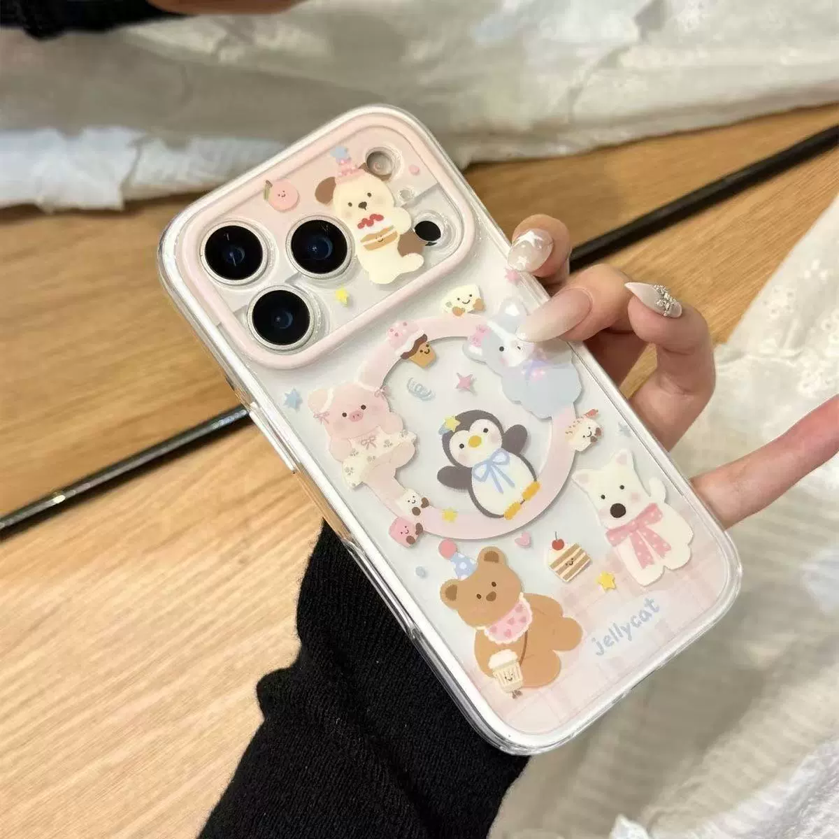 Apple, милый детский держатель с животными, трубка, чехол для телефона, iPhone 16, iphone, 17промакс, 14