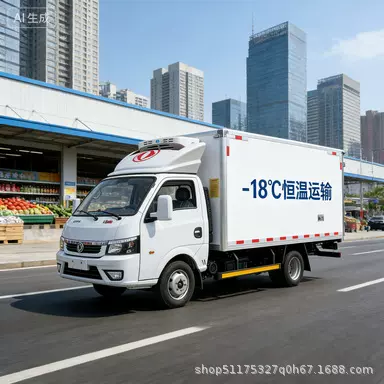 国六蓝牌后双轮 东风途逸保温车肉类冻货配送冷冻运输车