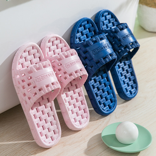 Women's and Men's Bathroom Slippers Wholesale Non-slip Thick Insoles Soft Sole Water-losing Shoes Toilet Bathroom Hotel Drainage Bath