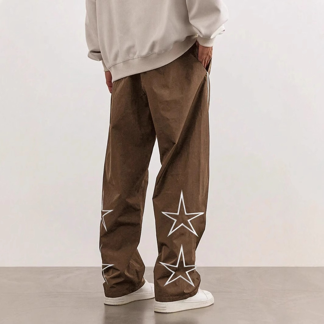 Ropa de hombre transfronteriza, nuevos pantalones casuales bordados, pantalones casuales de alta tendencia, pantalones casuales retro.
