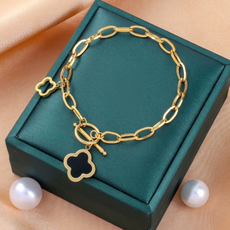 Corea del Sur Dongdaemun moda pulsera de acero de titanio nicho mujer diseño de acero inoxidable sensación de alta calidad joyas de pulsera transfronteriza universal