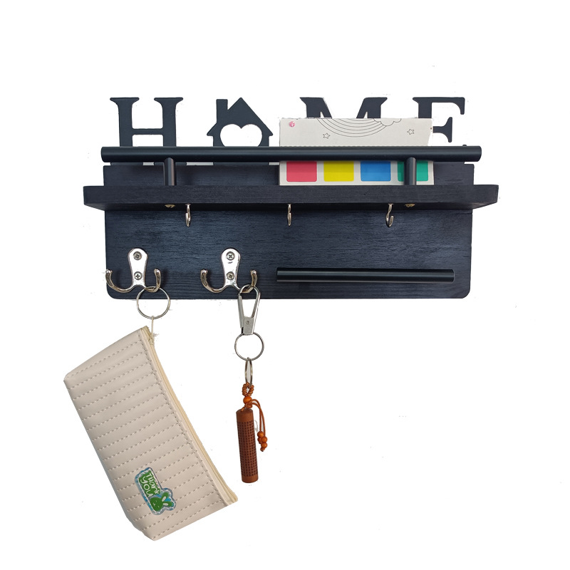 Amazon sala de estar colgante de madera pared colgante de pared estante de almacenamiento colgante de llaves de puerta de entrada marco de madera