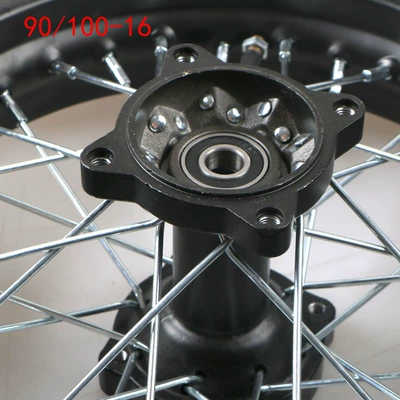 Rear wheel rim assembly: Motorcycle wheel hub
