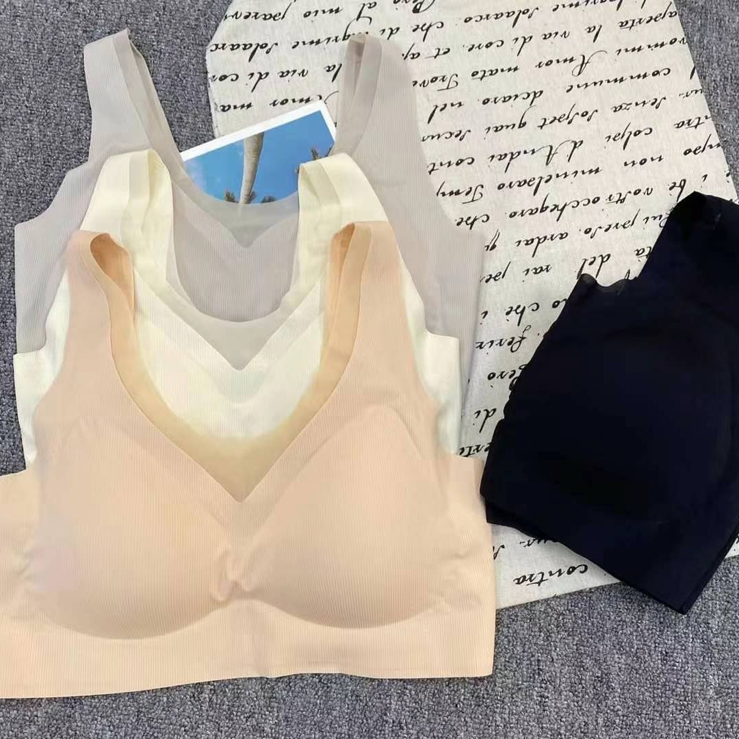 Nueva taza fija sin costuras de alta calidad, chaleco de dama sin anillo de acero, bra de yoga, ropa interior deportiva, mujer al por mayor