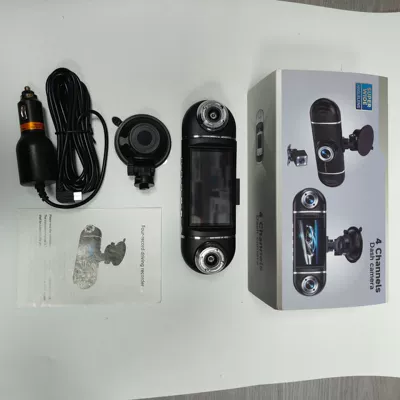 Cross-border best-selling dashcam with four cameras, WiFi mobile phone connectivity, 4-lens car recorder, and reverse camera (Driving recorder) - three-channel-wifi-standard-configuration-without-rear-camera-and-no-card