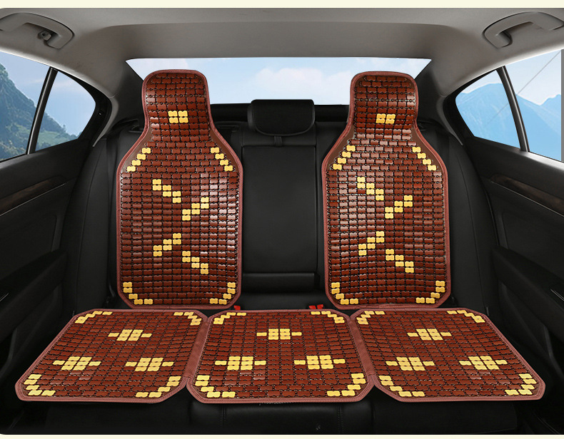 Cross-Border Supply of Car Bamboo Seat Cushions, Single-Piece Bamboo Cooling Mats, Ice Mats, Rear Seat Ventilation, Suitable for Long Sitting, Universal for All Seasons