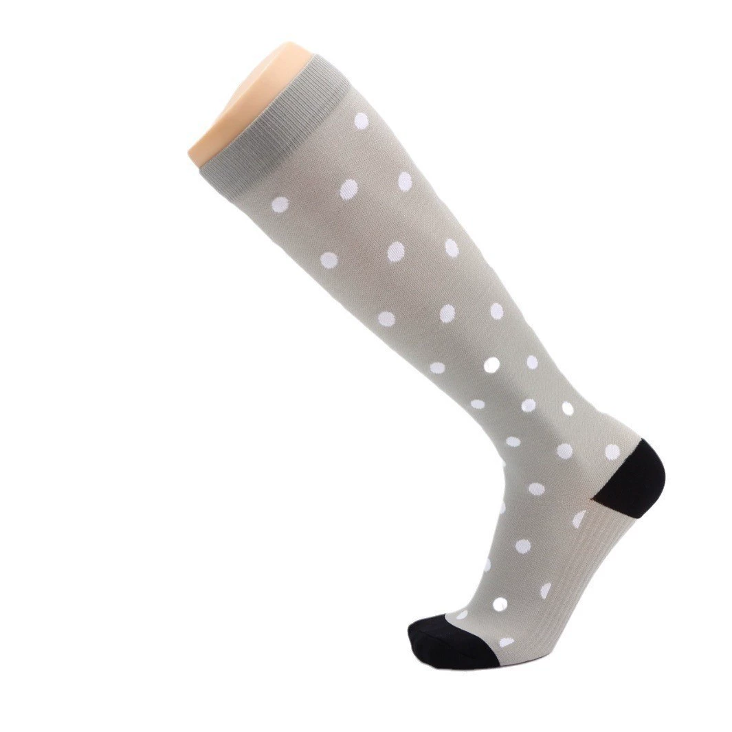 Compression Running Socks, Unisex Jacquard Knee-High Socks, Multiple Patterns, S/M & L/XL