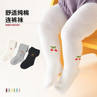 Children's pantyhose spring and autumn a cotton girls pantyhose feet high waist to strengthen the stall dance wholesale generation