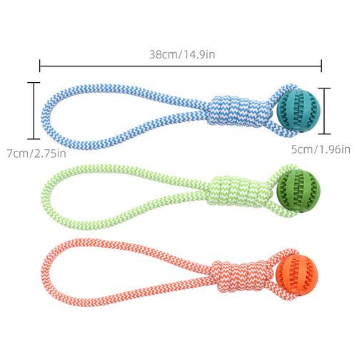 Pet toys bite-resistant dog rope knot rubber ball teeth molten dog toys can't bite puppy supplies rope ball