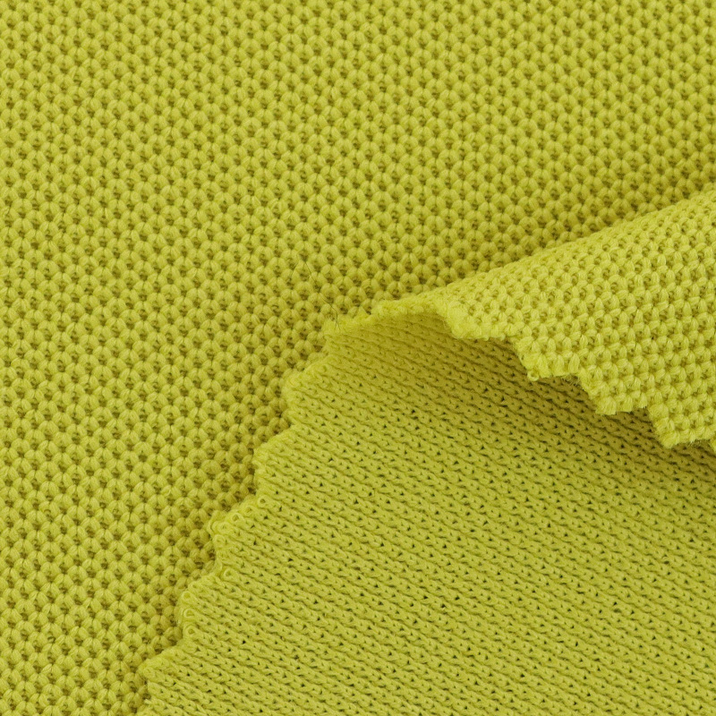 现货仿棉雪花珠地 涤棉针织网眼布 POLO衫运动服校服T恤卫衣面料