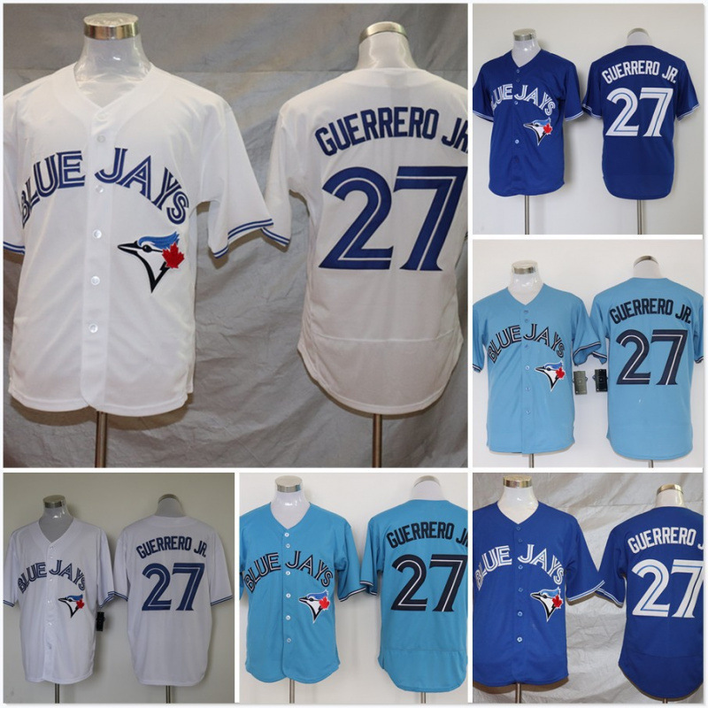 Wholesale 2026 New Toronto Blue Jays Jerseys # 27 Baseball Uniform Loose Fit Button T-Sleeve Shirt