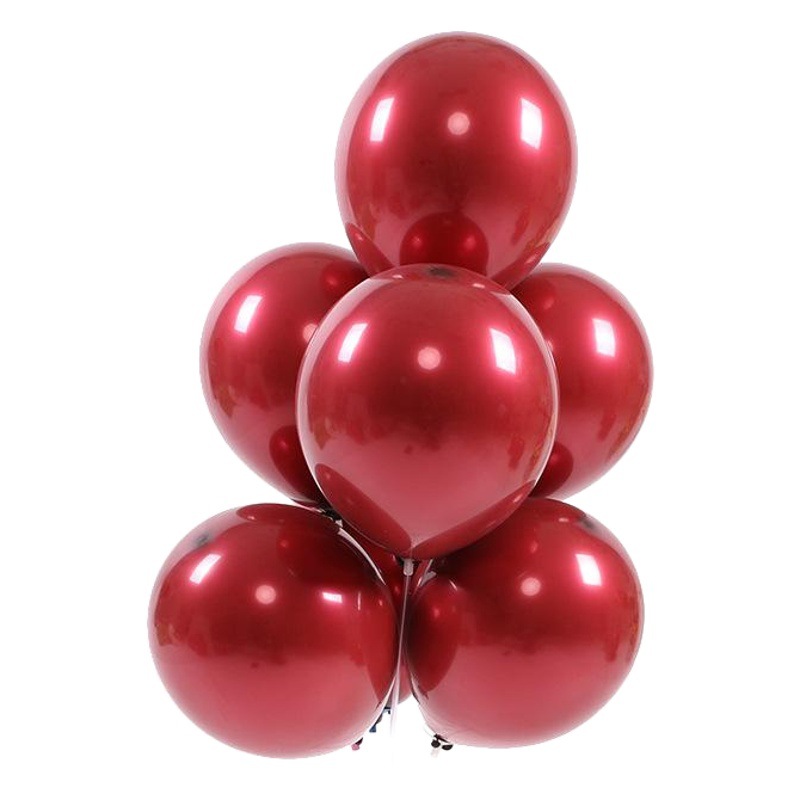 10 pulgadas boda doble capa globo de metal cereza púrpura globo cumpleaños boda Decoración habitación doble capa Chanel Globo Rojo