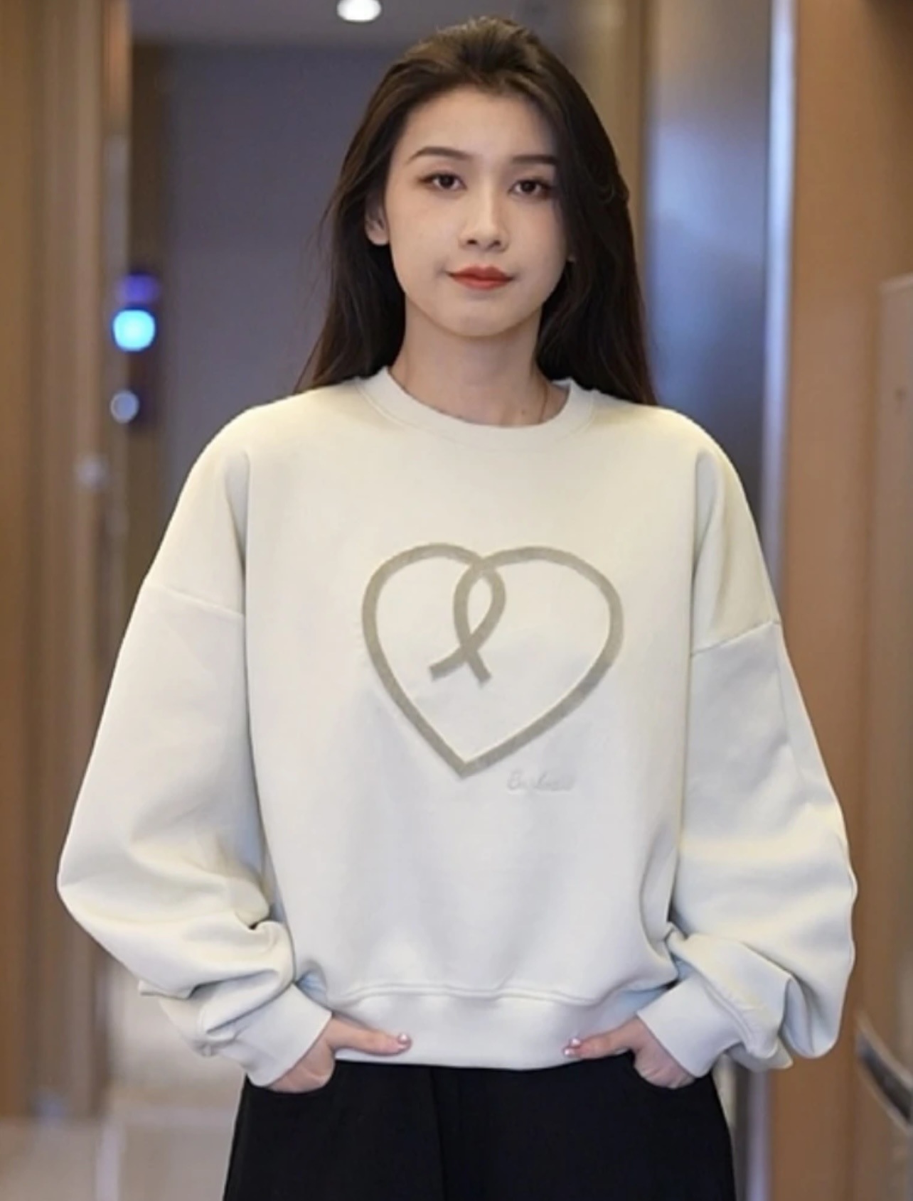 D7557 580K ÁO LÓT NỮ BAOENRI DÀI TAY CẢ BỘ 2 MÓN MÙA XUÂN THU ĐÔNG PHONG CÁCH HÀN QUỐC HỌA TIẾT HOA THỜI TRANG NỮ G01 SẢN PHẨM MỚI