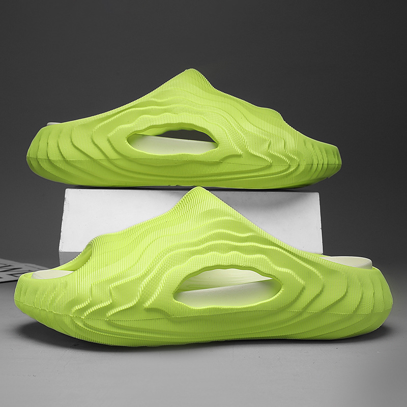 Zapatillas verano para hombre nuevo estilo casual tendencia sandalias a juego de color fondo grueso antideslizante resistente al desgaste playa EVA chanclas