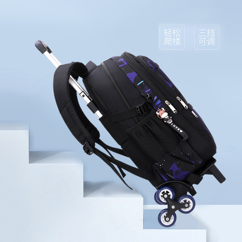 Peces naturales nueva mochila trolley estudiante de la escuela primaria al por mayor niños de moda de gran capacidad transfronteriza Venta caliente dinosaurio mapa estrella