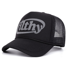 filthy立体印刷棒球帽户外海绵网纱鸭舌帽夏季透气网卡车司机帽