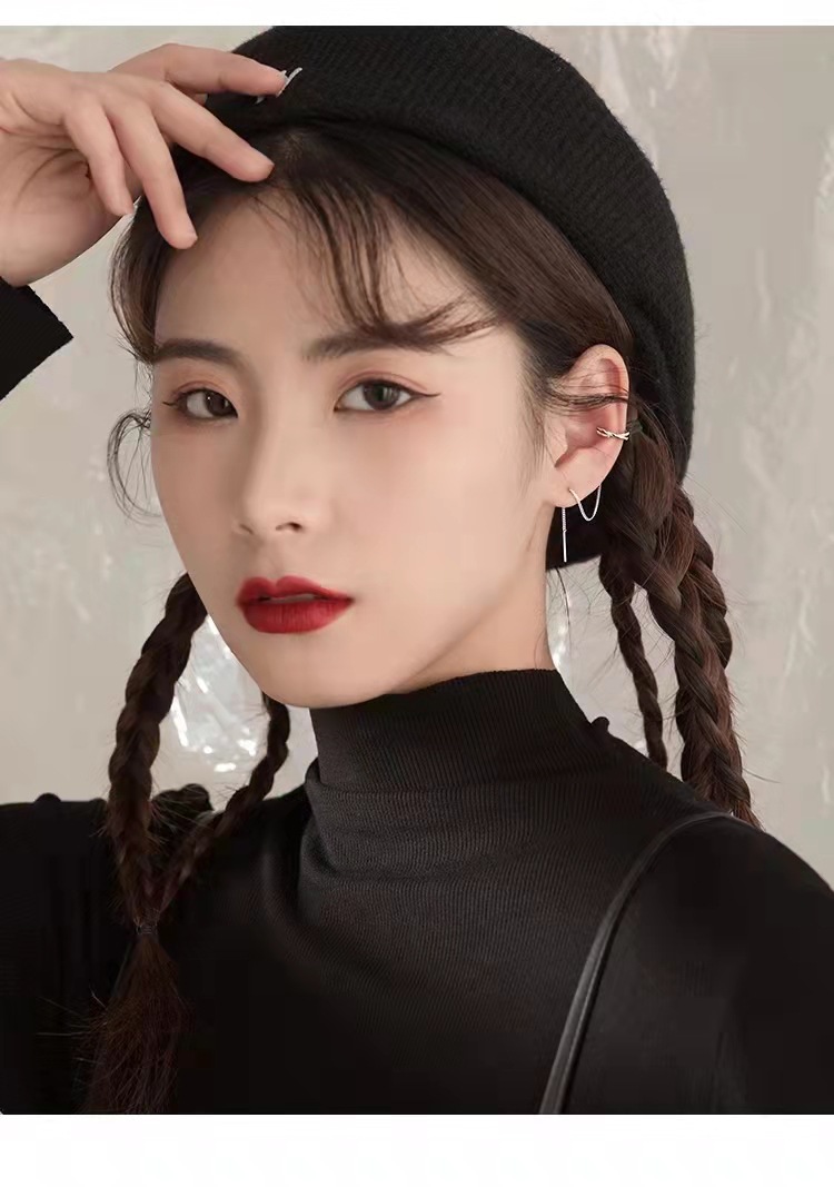 Fashion Simple Style Geometric Sterling Silver Drop Earrings Earrings Plating 925 Silver Earrings