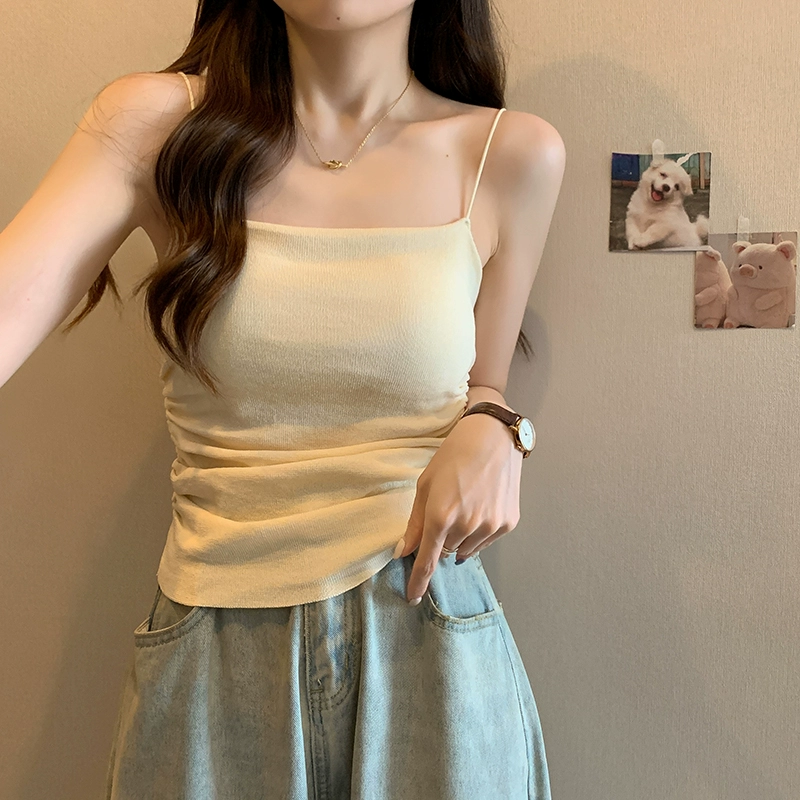 Летняя верхняя одежда 2025, новый стиль, красивая рубашка с шикарным стеганым топом без рукавов, красивый топ на спине