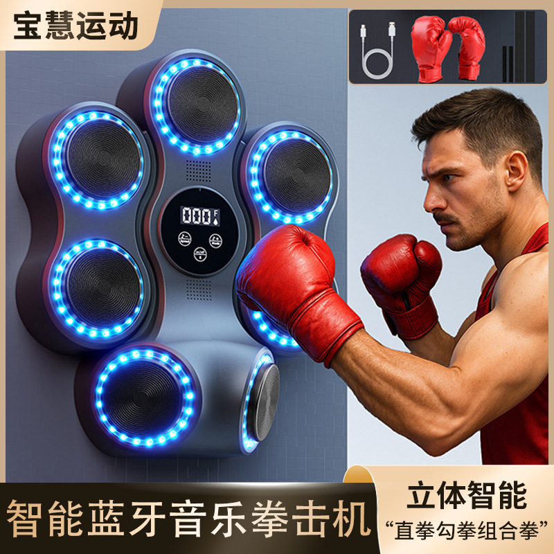 Sports Fitness Equipment Bluetooth Music Boxing Target Gloves Home Use Children's Fighting Training Sanda Boxing Wall Target