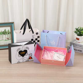 定制时尚爱心生日礼物盒精美节日礼品礼盒双开式创意包装盒套装