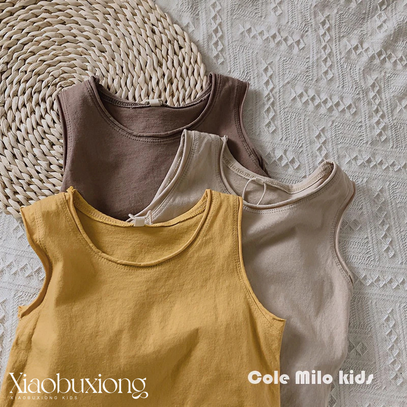 [Little Bear] Boys T-Shirt Summer Thin Baby Sleeveless Top t Trendy Girls Short-Sleeved Shirt Children's Vest Trendy