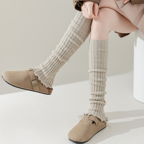 Persian velvet calf socks covers jk knitted leg covers women's autumn and winter warm knee socks y2k hot girl pile boots covers
