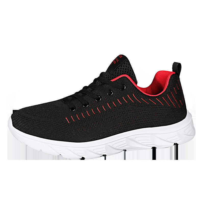 Nuevos zapatos deportivos de malla voladora para hombres, zapatos deportivos casuales ligeros de suela suave para primavera y verano, zapatos para correr transpirables para estudiantes