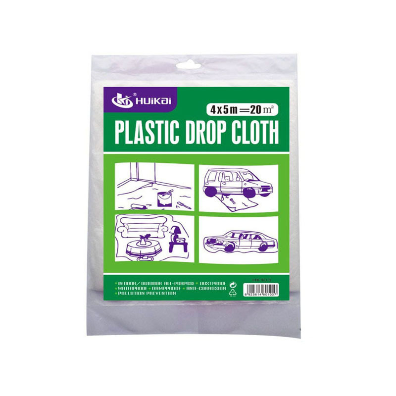 4X 5m Factory Direct Sales Export Domestic Sales Plastic Dustproof Film Spray Paint Protective Film Indoor Dustproof Film