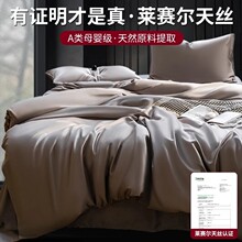 a类母婴级莱赛尔天丝床笠款四件套兰精冰丝床单被套60s天丝三件套