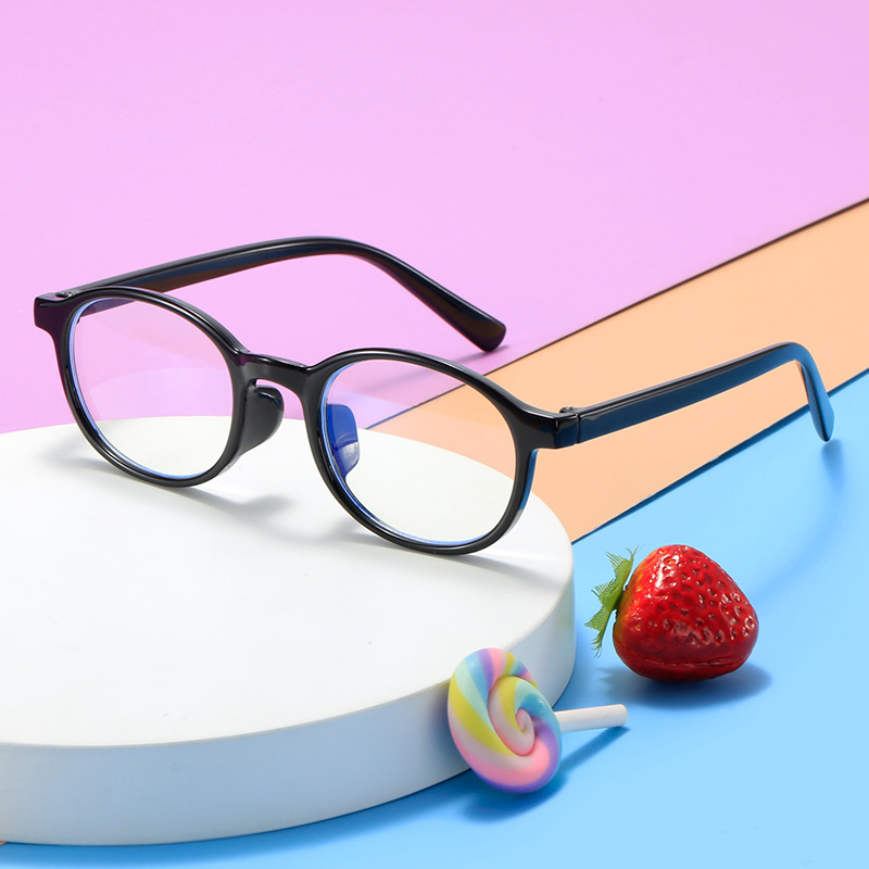 兒童防藍光眼鏡框男女童玩手機電腦護目鏡平光眼鏡架硅膠