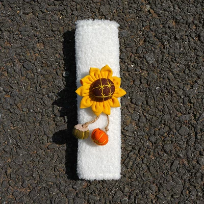 Cute Bear Kidsren's Car Seat belt shoulder pad - lambs-wool-sunflower-25x75cm35g-can-be-customized