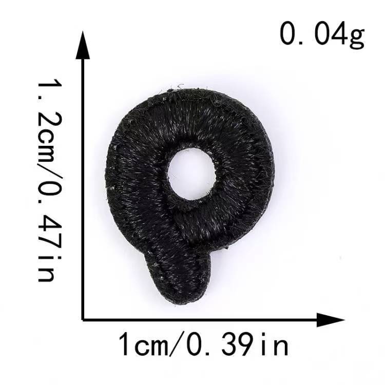 跨境电脑刺绣布贴黑白小数字字母服装辅料补丁贴DIY装饰贴刺绣贴|undefined