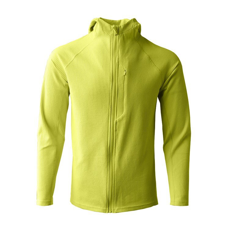 Lightweight waffle fabric high-end men's 3D tailored sports casual hooded cardigan sweatshirt jacket