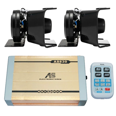 Car horn/tweeter high-definition loudspeaker, high-power siren - as830-host-black-falcon-speaker-set-12v