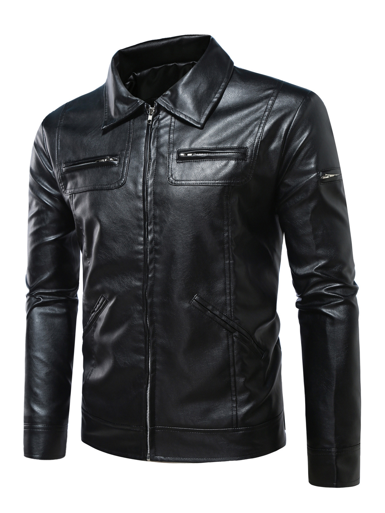Herren PU 2024 neue Motorrad-Lederjacke_voghion.com