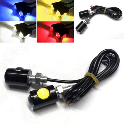 Car motorcycle license plate light electric car LED Double Eagle Eye light decorative light rear brake light