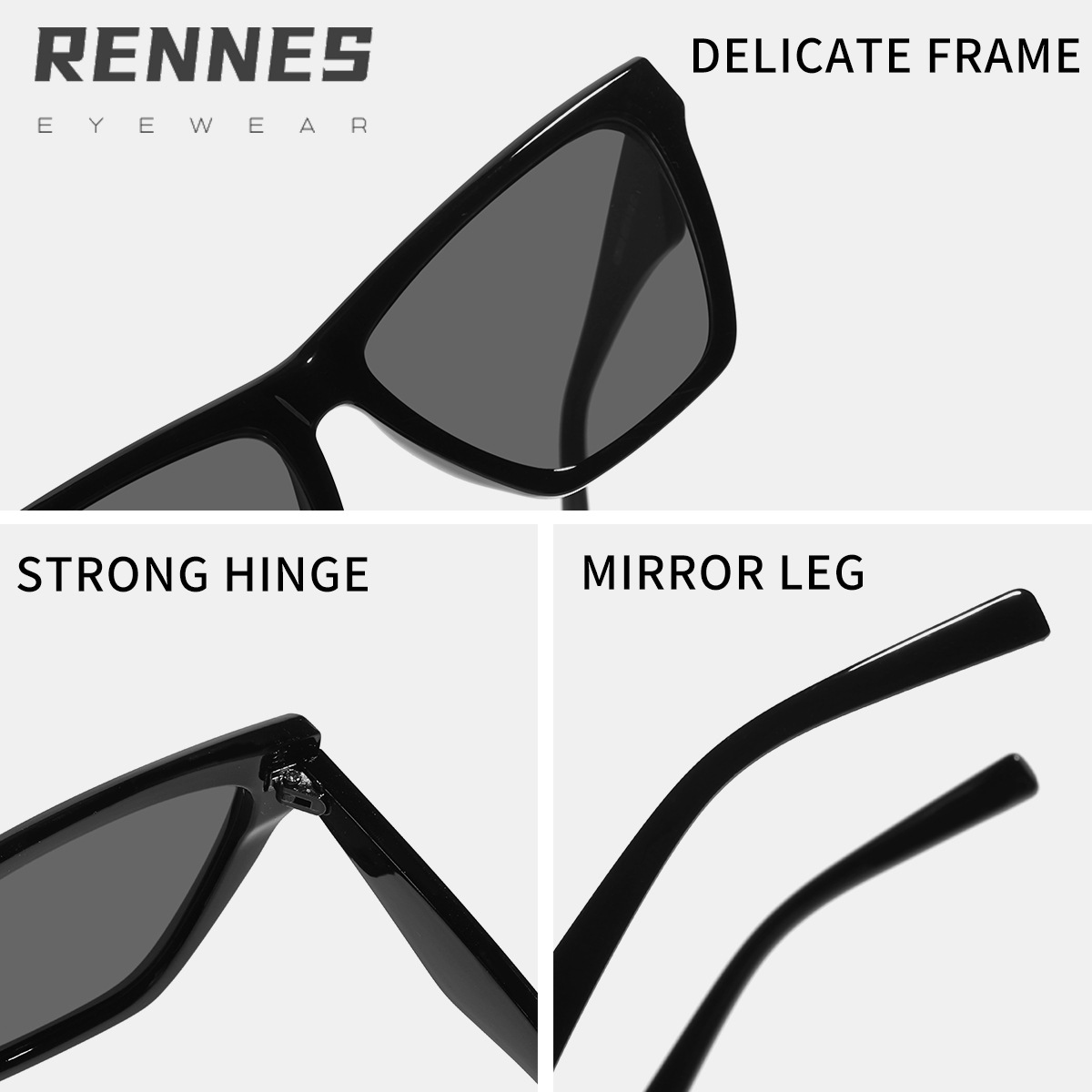 2023 nuevas gafas de sol de las mujeres de moda personalidad europea y americana estilo ins CAT EYE gafas de sol marco grande cara grande gafas de sol adelgazantes