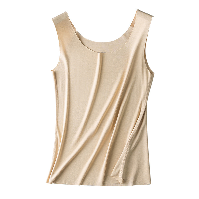 60 traje de pijama de mujer modal de primavera/verano de doble cara pantalones cortos de chaleco delgado se puede usar fuera de fondo sin costuras en stock