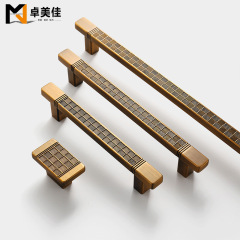 New Chinese-style cabinet handle, high-end solid lightweight luxury wardrobe handles, zinc alloy cabinet liquor cabinet drawer single hole handles
