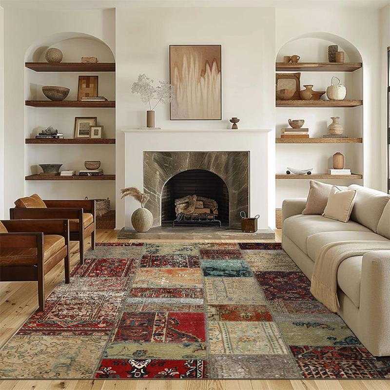 Retro carpet for living room for bed, sofa 3