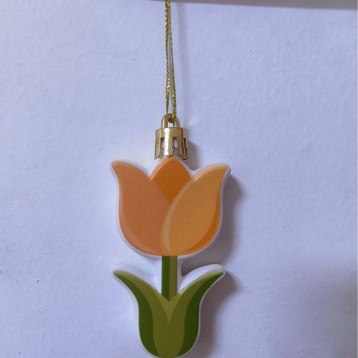 Transfronterizos tulipán flores colgantes de decoración de Navidad colgantes de bola impresa pintada bola mate 6 artículos