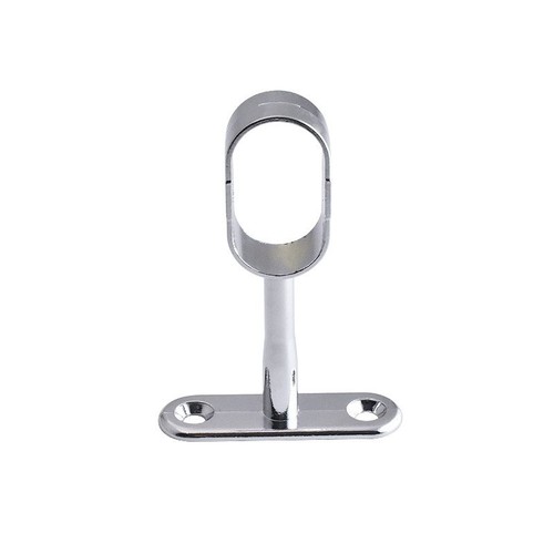 Clothes rod holder wardrobe flange seat clothes hanging rod base oval clothes tube holder fixed seat zinc alloy flange seat clothes pipe