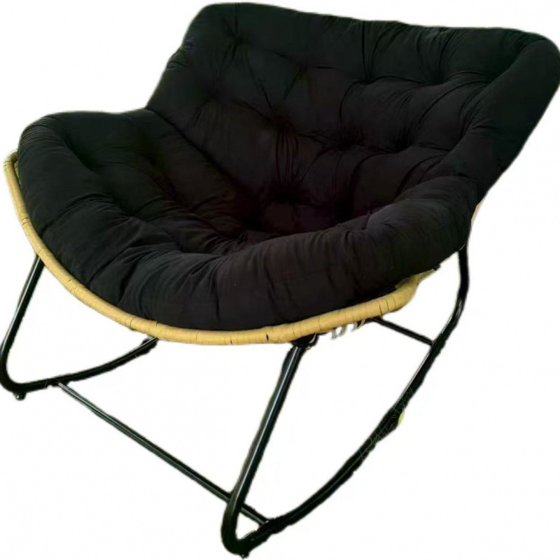 Nido de pájaros silla de mecedora de lujo ligera cuna de la sala de estar nórdica red balcón silla de mecedora de ratana roja silla de mecedora de gran tamaño para adultos