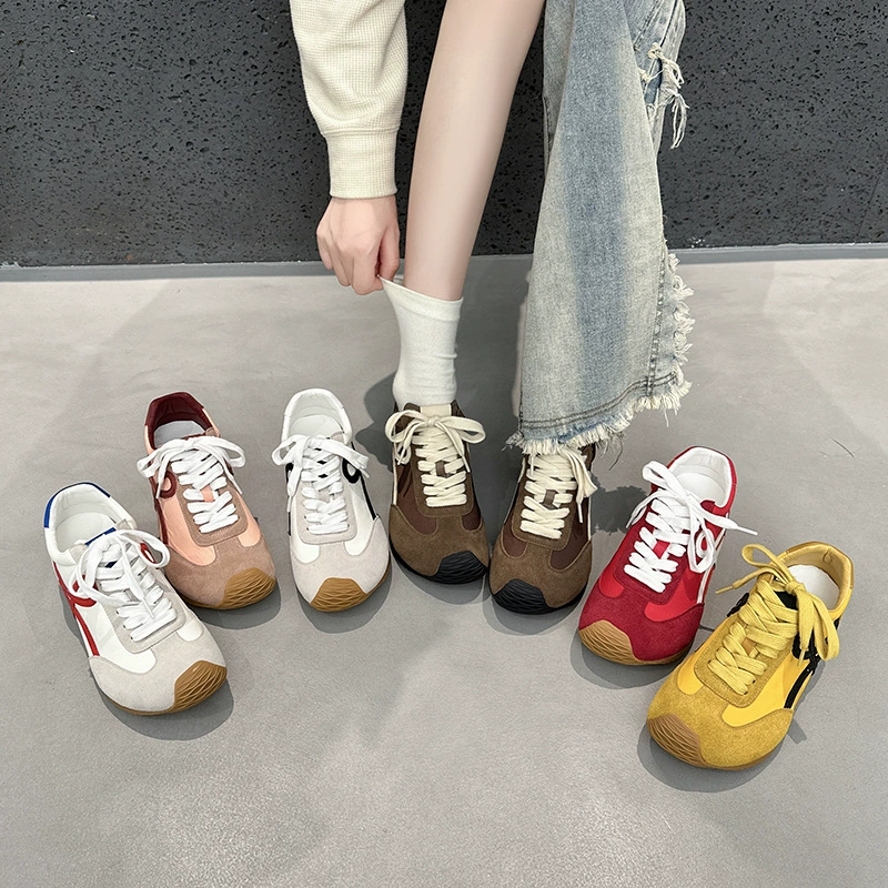 Дышащие маленькие женские кроссовки в стиле ретро с наклоненной головой, лето 202, новая универсальная женская обувь для спорта и отдыха