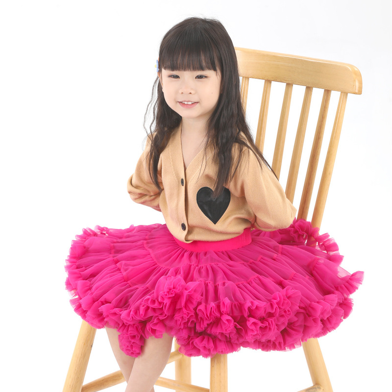 新年二代女童网纱半身裙可爱酒红tutu女童公主裙甜美宝宝蓬松裙|undefined