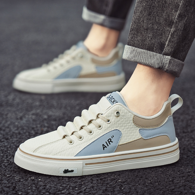 2025 primavera de zapatos de suela baja para hombres, zapatos de cuero para estudiantes, zapatos deportivos casuales de transmisión en vivo, zapatos de moda para hombres